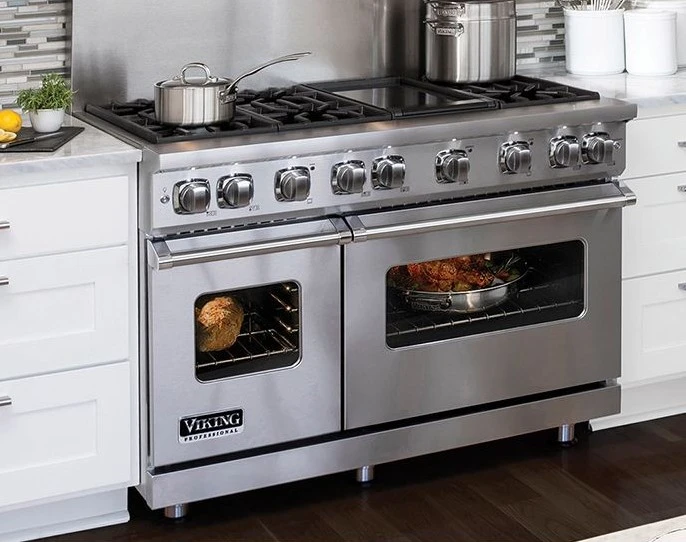 Stainless steel Viking range