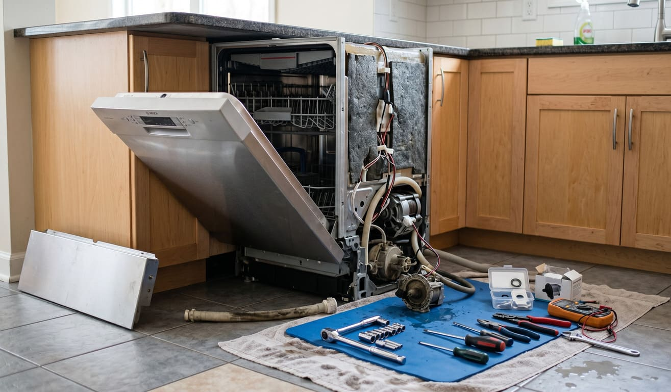 repair a dishwasher